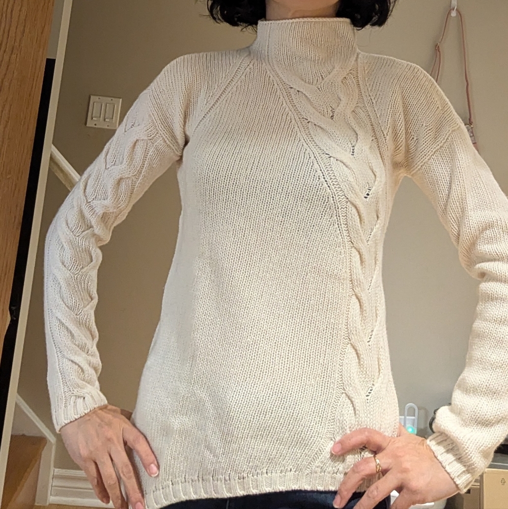 🔥Price Drop🔥🇮🇹100% Italian Wool Cashmere Blend Mock Neck Sweater